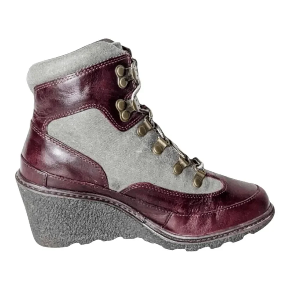 TIMBERLAND Amston Leather Wedge Ankle Boot Size 6.5
